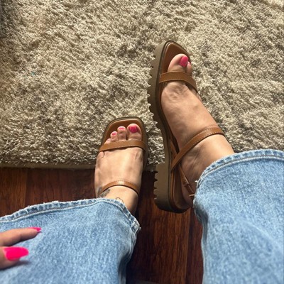 Journee Collection Womens Nylah Slim Platform Sling Back Sandals : Target