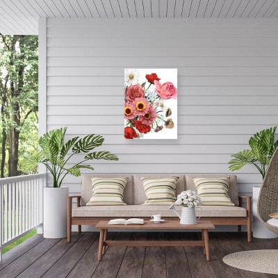 Grace Popp Floral Bouquet Outdoor Canvas Print 14x19