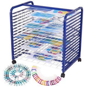 Art Drying Rack, 16 Removable Shelves Art Storage, Paint Drying Rack for Classroom Art Supplies, Painting Stand, Art Storage Rack - 1 of 4