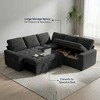 Dyonery 5-Seat Modular Sectional Sofa Bed for Small Spaces, L-Shaped Couch with Pull Out Bed, Storage, USB Ports & Recliner - 2 of 4