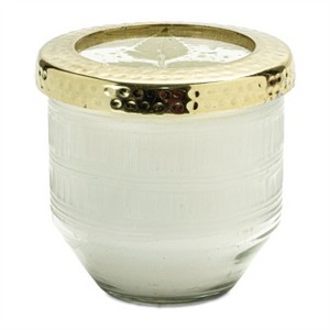 White Currant Scented Soy Candle with Pressed Floral Lid 4.25"D - 1 of 3