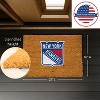 EvergreenNHLNew York Rangers Logo Natural Coir 28 x 16 Inches Indoor Outdoor Doormat - 3 of 4