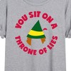 Women's - ELF - Christmas Family Set Throne Of Lies Oversized Graphic T-Shirt - 2 of 4