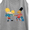 Women's - Hey Arnold! - Arnold and Gerald Skateboard Graphic Racerback Tank - 2 of 4