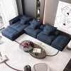 6 PCS Modern Oversized Modular Sofa, DIY Layout Sofa with Ottoman and Armrest, Tufted Sofa with Chenille Fabric Pillows-Baofuwish - 3 of 4
