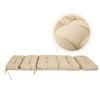 ARTPLAN Outdoor Chasie Lounge Tufted Thick Cushion with Ties,Replacement Wicker Chair Cushion for Paito Fruniture,72x22x4inches - 4 of 4