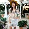 Anna-Kaci Swim Women's White Crochet Cover Up Bathing Suit 3/4 Sleeve Tassel Dress Beach Wear - 4 of 4