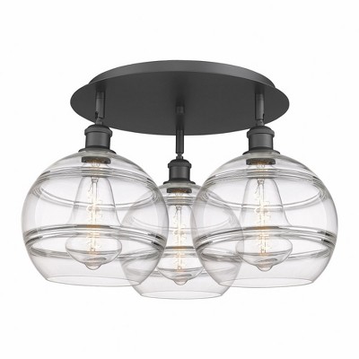 Rochester - 3 Light Flush Mount In Industrial Style-12.63 Inches Tall and 21.75 Inches Wide