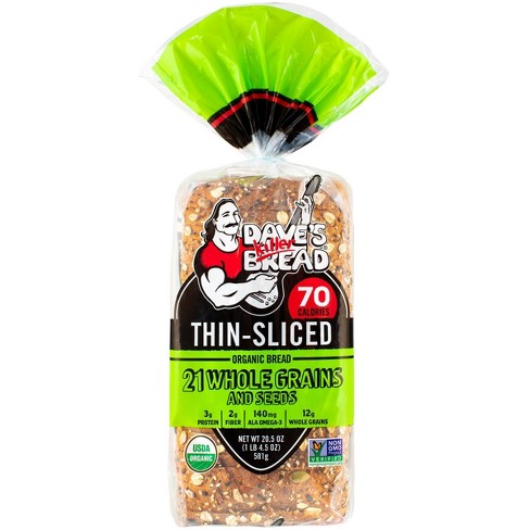 bread killer daves dave whole organic grain seeds grains light 5oz oz sliced thin target bakery gj