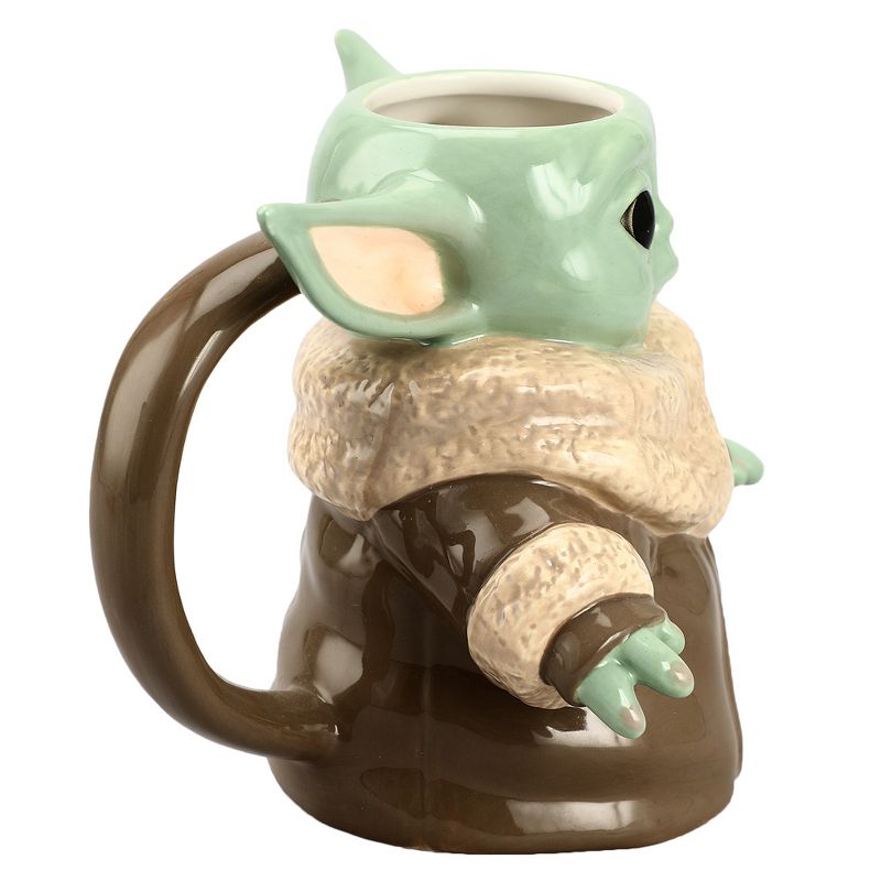 Star Wars' The Mandalorian "Grogu" 20oz Sculpted Ceramic Mug, 4 of 6