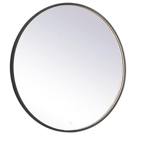Elegant Lighting Pier 39 inch LED Mirror with Adjustable Color Temperature 3000K/4200K/6400K in Black - 1 of 4