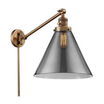 Cone - 1 Light Swing Arm Wall Sconce In Industrial Style-16 Inches Tall and 12 Inches Wide
