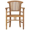 vidaXL 2-Piece Patio Chairs Set in Solid Teak Wood, Weather Resistant Backyard Garden Dining Furniture, Easy Assembly, Brown - 3 of 4