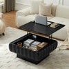 GDFStudio Kairo Modern Lift-Top Wood Square Coffee Table with Ash Veneer and Hidden Storage - 2 of 4