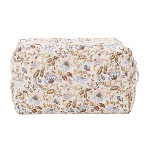 Unique Bargains Women Portable Floral Pattern Makeup Bag 1 Pc - 1 of 3