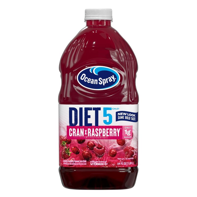 Ocean Spray Diet Cran Raspberry Juice - 64 fl oz Bottle, 1 of 4