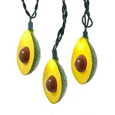 Kurt Adler Indoor/Outdoor Novelty String 10-Light Set, Avocado, 11.5ft