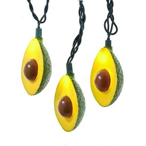 Kurt Adler Indoor/Outdoor Novelty String 10-Light Set, Avocado, 11.5ft - 1 of 4