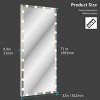 72x32" Silver Hollywood Full Length Mirror with Lights: Oversized, 3 Color Modes, Touch Control, Standing or Wall Mounted - 4 of 4