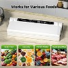 Aoibox Food Vacuum Sealer with 75KPA Strong Suction, Dry & Wet Modes, Includes 20 Vacuum Seal Bags, Digital Timer, Compact for Home Kitchen Use - 4 of 4