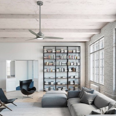 Hepburn 44" Matte White LED Chandelier Ceiling Fan with Remote