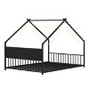 Kumasinova Kids House Bed with Canopy & LED Lights,Twin/Full Size Metal Bed Frame with Slats,Low Floor Bed for Boy,Girls,Teens,No Box Spring Needed - 4 of 4