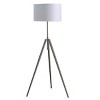 64"Chrome Adjustable Tripod Floor Lamp Silver Floor Lamps with White Shade 25.5 Mid-Century Modern-The Pop Home - 4 of 4