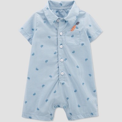 Carter's Just One You®️ Baby Boys' Striped Romper - Blue 3M
