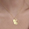Cuddling Cats Sterling Silver Necklace - 2 of 2