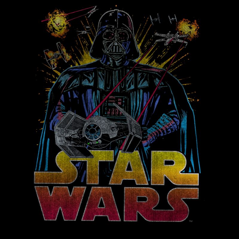Boy's Star Wars Darth Vader Battle T-Shirt, 2 of 6