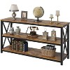 55 in Industrial 3-Tier Console Table with Storage Shelves – Rectangular Entryway Sofa Table for Hallway, Living Room and Bedroom - 3 of 4