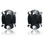 Guili Sterling Silver Black Cubic Zirconia Knob Earrings - 2 of 2