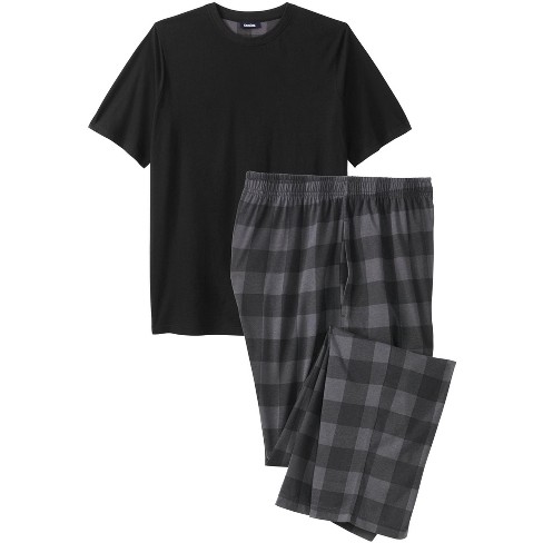 Kingsize Men's Big & Tall Flannel Plaid Pajama Pants - Tall - 3xl, Light Grey  Plaid Gray Pajama Bottoms : Target