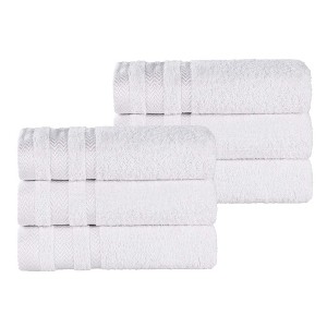 Cotton Medium Weight Hand Towel Set of 6 by Blue Nile Mills - 1 of 4