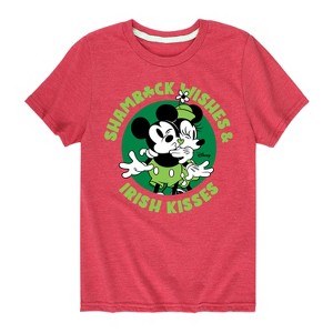 Boys' - Disney - Shamrock Wishes Irish Kisses Short Sleeve Graphic T-Shirt - 1 of 4