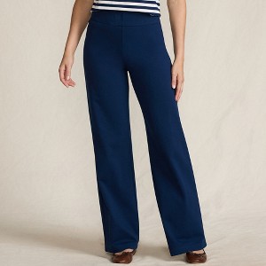 Lands' End Women's Starfish High Rise Wide Leg Pants - 1 of 4
