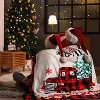 Lomsoe Merry Christmas Blanket Red Throw Blanket Flannel Warm Christmas Tree Snowflake Winter Decor for Sofa Couch Bed. - 3 of 4
