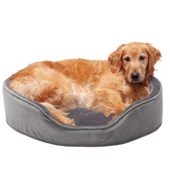 FurHaven Plush & Velvet Oval Dog Bed
