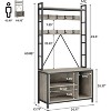 Acekool Industrial Hall Tree with Bench, Coat Rack, Shoe Storage, and Cubbies, Entryway Organizer with Hooks & Rustic Wood Accents - 3 of 4