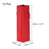 Unique Bargains Paper Reusable Sturdy Wine Tote Bag Gift Bags with Rope Handles 12 Pcs - 2 of 4