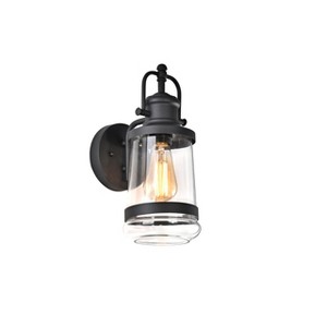 Chloe Lighting Derrick Transitional 1 Light Textured Black Outdoor Wall Sconce 14" Height - 1 of 4