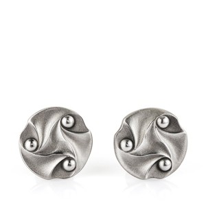 Royal Selangor Hand Finished The British Museum Collection Pewter Bud & Crescent Cufflinks Gift - 1 of 4