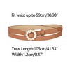 Allegra K Women's Plus Size Pearl Narrow Faux Leather Jeans Dresses Pants Adjustable Waist Belts 105cm/41.33" - 3 of 4