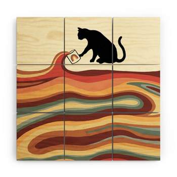 Jimmy Tan Rainbow Cat 1 Coffee Milk Drop Wood Wall Mural - Society6
