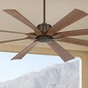 70" Possini Euro Design Rustic Farmhouse Indoor Outdoor Ceiling Fan with Remote Control Oil Rubbed Bronze Koa Damp Rated for Patio Exterior Gazebo - 2 of 4