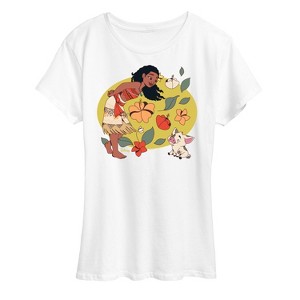 Women's - Disney Princess - Moana And Pua Short Sleeve Graphic T-Shirt - 1 of 4