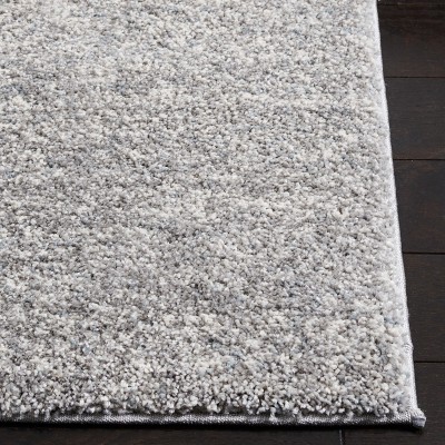 Grey and Beige Abstract Shag Area Rug, 5'3" x 7'6"