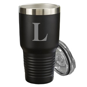 Personalization Mall Vacuum Insulated Stainless Steel Tumbler, Black, 30 oz. - 1 of 1