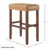 Alaterre Furniture Madison 30-Inch Bar Stool with Faux Leather Seat - Stool for Kitchen Island or Bar - Backless Barstools - 4 of 4