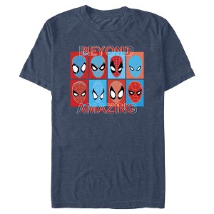Men's Spider-Man: Beyond Amazing Mask Squares T-Shirt - 1 of 4